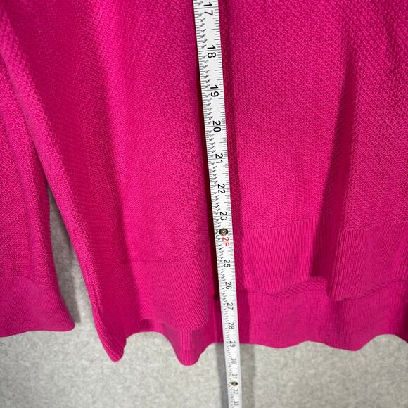 Gap Sweater Womens Large Pink Waffle Textured Preppy Classic Casual Basic Career - Picture 8 of 12